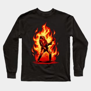 burning guitar Long Sleeve T-Shirt